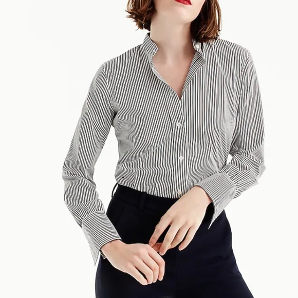 J.crew Stretch Tailored Perfect Bodysuit in Stripe - Picture 2 of 6